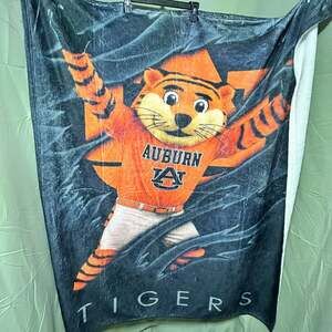 NCAA Auburn University Tiger Mascot Ultra Soft Fleece Throw Blanket